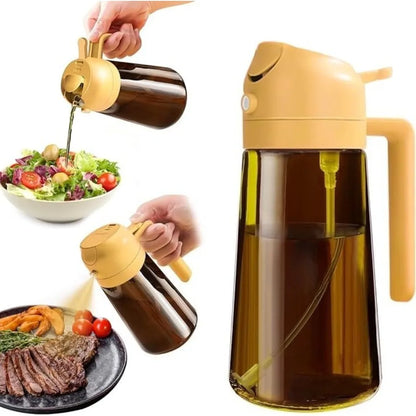 470ML Dark Glass Oil Sprayer – Light-Blocking Olive Oil Dispenser for Cooking, Air Fryer, BBQ & Seasoning
