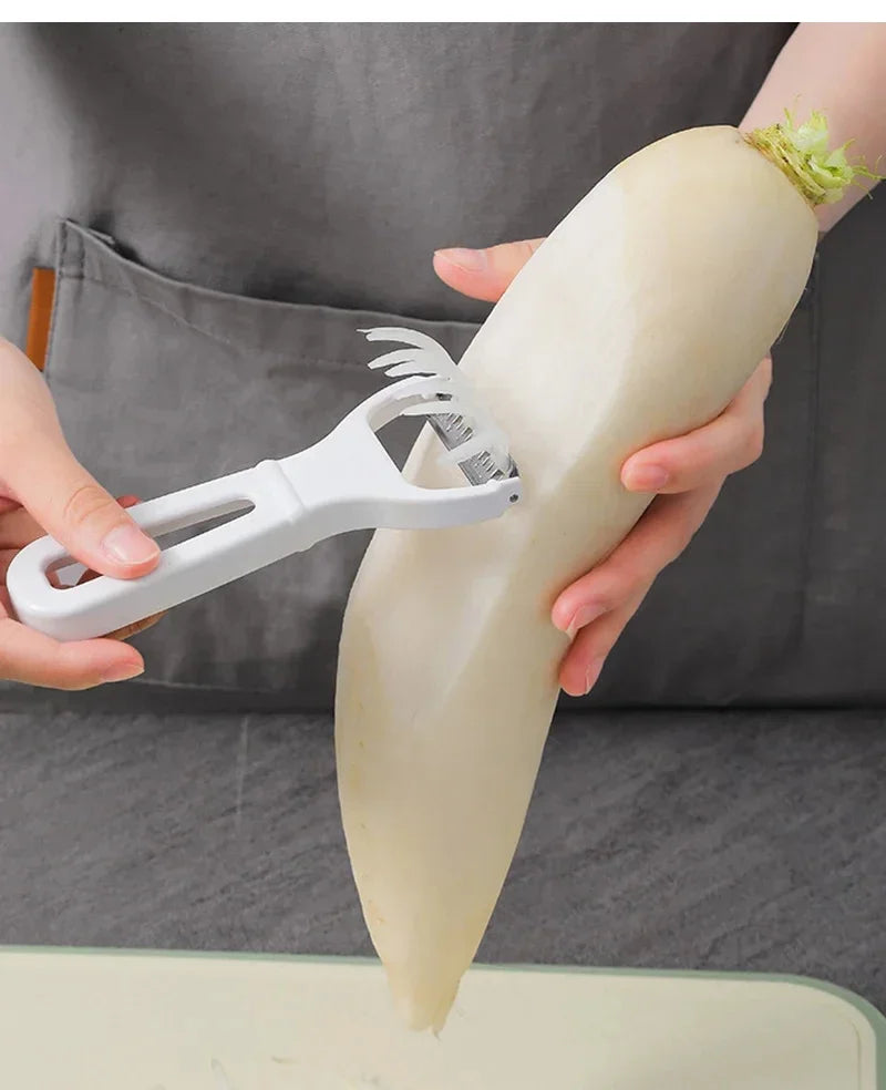 Stainless Steel Julienne Peeler &amp; Vegetable Slicer – Multi-Function Shredder for Fruits &amp; Vegetables