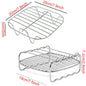 Air Fryer Baking Rack Metal Square/Round/Rectangle Oven Grill Racks Airfryer Accessories for Cosori,Instant Vortex,Gourmia,Foodi