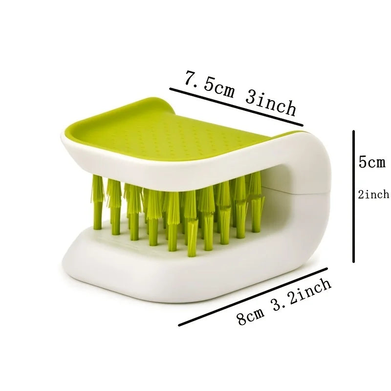 Double-Sided U-Shaped Seat Belt Cleaning Brush – Car Interior Detailing Tool with Folding Tray Sponge & Handguard