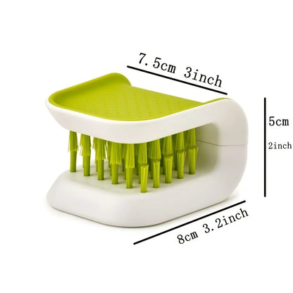 Double-Sided U-Shaped Seat Belt Cleaning Brush – Car Interior Detailing Tool with Folding Tray Sponge & Handguard