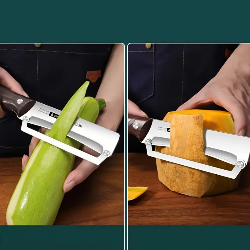 Stainless Steel Peeler with Wooden Handle – Smooth, Durable Fruit & Vegetable Peeler