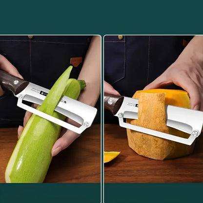 Stainless Steel Peeler with Wooden Handle – Smooth, Durable Fruit & Vegetable Peeler