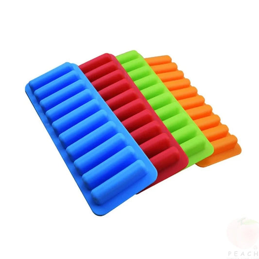 10-Grids Silicone Ice Stick Mold – Non-Stick Long Strip Ice Cube Tray for Ice, Jelly, Chocolate & DIY Baking