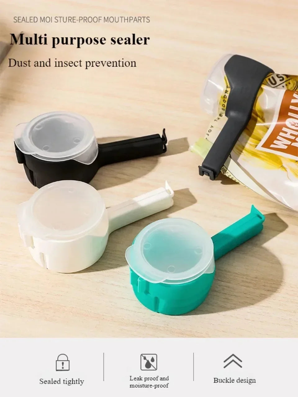 Snack Sealing Clip Fresh Keeping Sealer Clamp Foods Storage Clip Food Dustproof and Preferred Material for Tight Sealing Clip