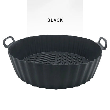 Reusable Silicone Air Fryer Liner Pot – Non-Stick, Heat-Resistant, Food-Safe Air Fryer Basket Accessory