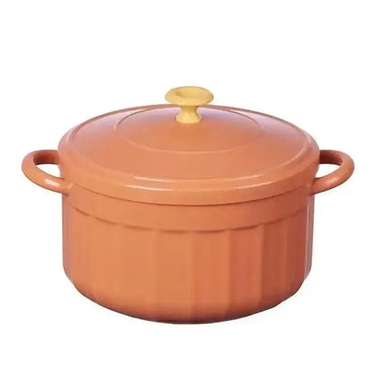 Double-Ear Stainless Steel Insulated Lunch Bowl – Portable Covered Noodle Pot for Students & Office Workers