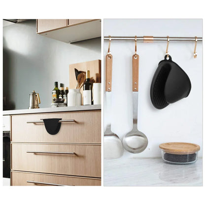 2pcs Silicone Heat-Resistant Oven Pinch Mitts – Anti-Scald, Non-Slip Pot Holder Clips