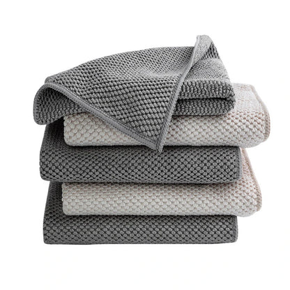 Kitchen Bar Cleaning Cloth Set – Honeycomb Microfiber Towels for Coffee Machines, Bars & Home Cleaning (3/5/10 PCS)