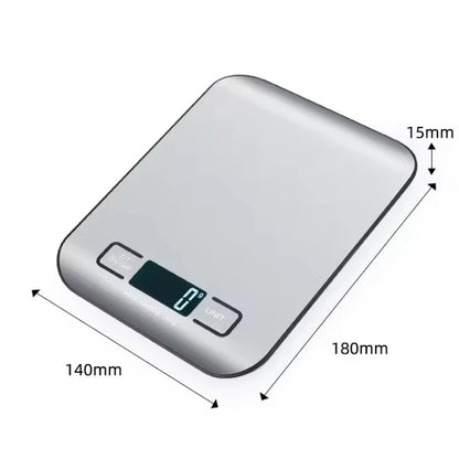 Digital Kitchen Scale – 5kg/1gm Precision with LED Display & Stainless Steel Panel