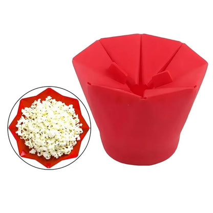 High-Quality Foldable Silicone Popcorn Bowl – Large Capacity Microwave Popcorn Maker