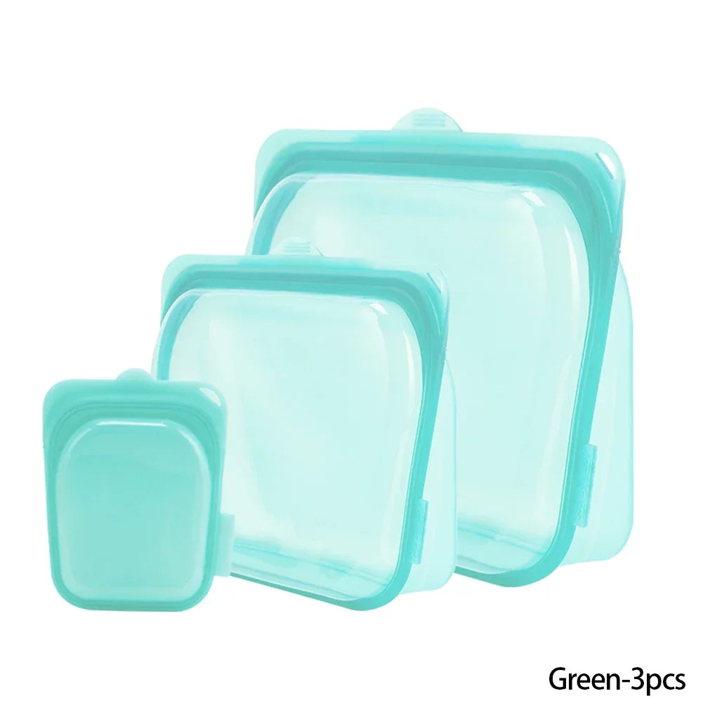 Reusable Silicone Stand-Up Zip Bag – Leakproof Fresh-Keeping Food Storage Bag