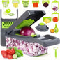 14/16-in-1 Multifunction Vegetable Cutter, Chopper &amp; Dicer – Complete Food Prep System with Storage Container