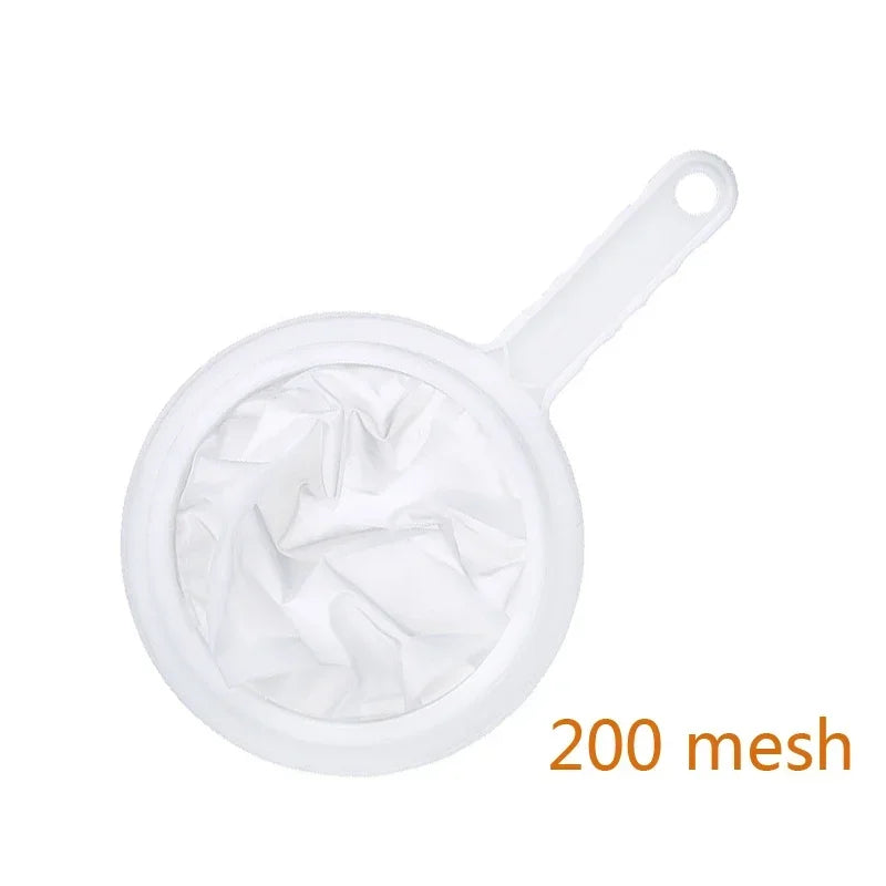 120/200/400 Mesh Ultra-Fine Nylon Kitchen Strainer – Plastic Sieve Filter Spoon for Soy Milk, Coffee, Yogurt & Juice