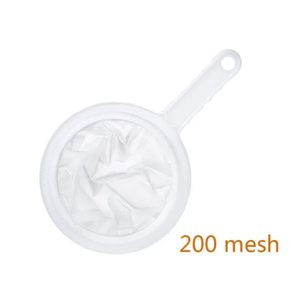 120/200/400 Mesh Ultra-Fine Nylon Kitchen Strainer – Plastic Sieve Filter Spoon for Soy Milk, Coffee, Yogurt & Juice