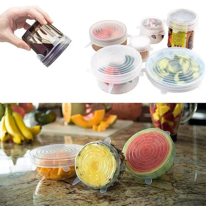 Reusable Silicone Stretch Lids – Fresh-Keeping, Airtight, Leakproof Food Covers