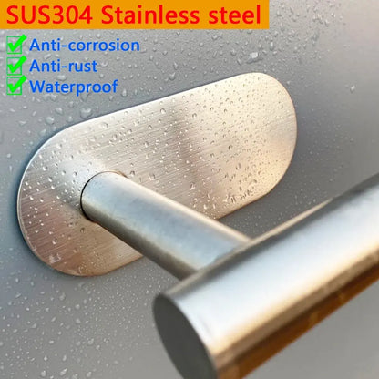 No-Drill Stainless Steel Toilet Paper Holder – Self-Adhesive Bathroom Tissue & Towel Dispenser for Home & Kitchen