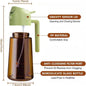 470ML Dark Glass Oil Sprayer – Light-Blocking Olive Oil Dispenser for Cooking, Air Fryer, BBQ & Seasoning