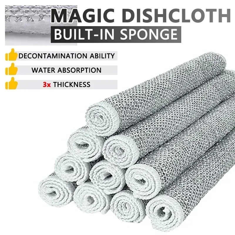 Magic Cleaning Cloth – Multipurpose Wire Mesh Miracle Scrubber for Tough Stains & Daily Dishwashing