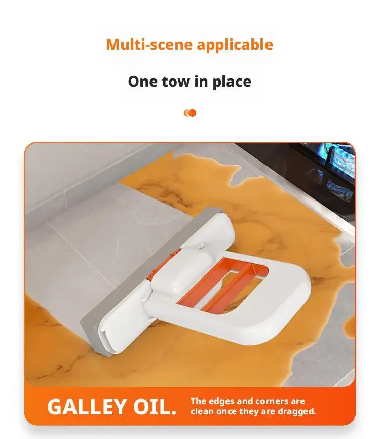 Foldable Handheld Sponge Mop – Portable Wet & Dry Dual-Use Mini Floor Cleaner with Self-Squeeze Design