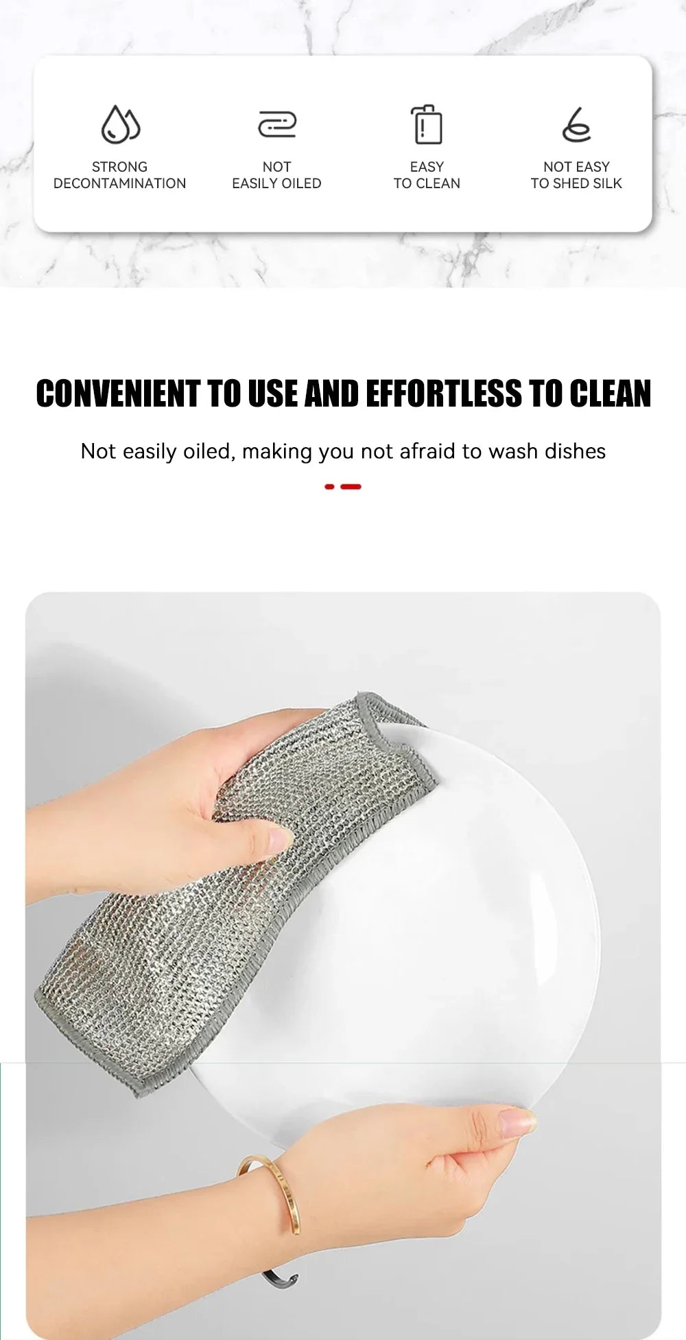 Magic Cleaning Cloth – Multipurpose Wire Mesh Miracle Scrubber for Tough Stains & Daily Dishwashing