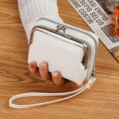 Wholesale Women Small Wallet Bag Coin Purse Short Zipper Hasp Money Clips with PU Leather Fashion Men Card Holder for Travel
