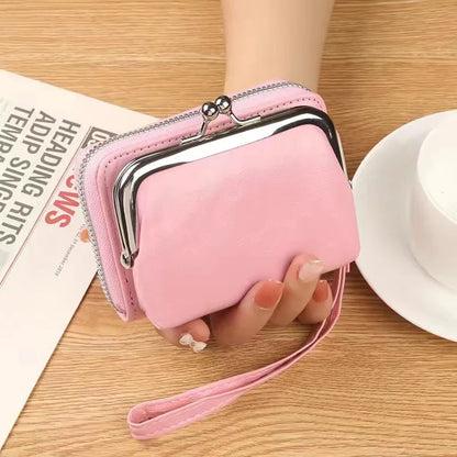 Wholesale Women Small Wallet Bag Coin Purse Short Zipper Hasp Money Clips with PU Leather Fashion Men Card Holder for Travel
