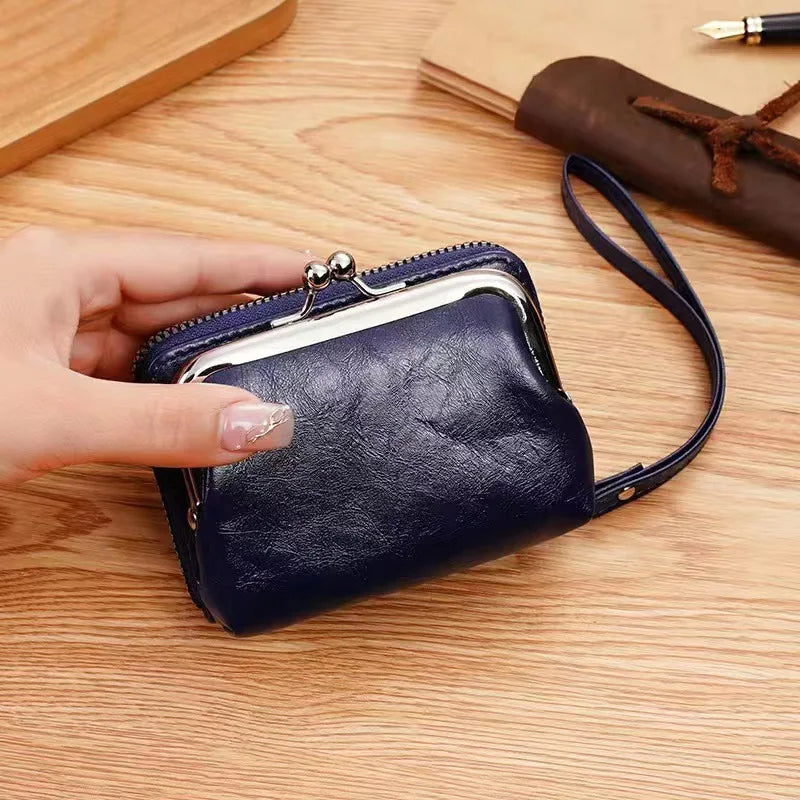 Wholesale Women Small Wallet Bag Coin Purse Short Zipper Hasp Money Clips with PU Leather Fashion Men Card Holder for Travel