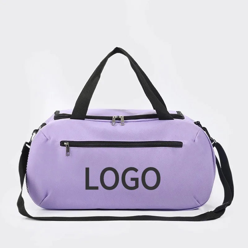 Custom Logo Foldable Fitness Bag Duffel Gym Bag Large Capacity Waterproof 600D Oxford for Men Women's Sports Travel Fitness Bag